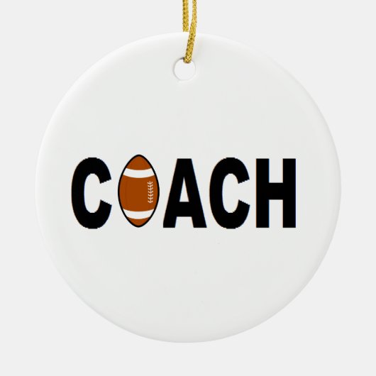 Football coach op maat keramisch ornament (Voorkant)