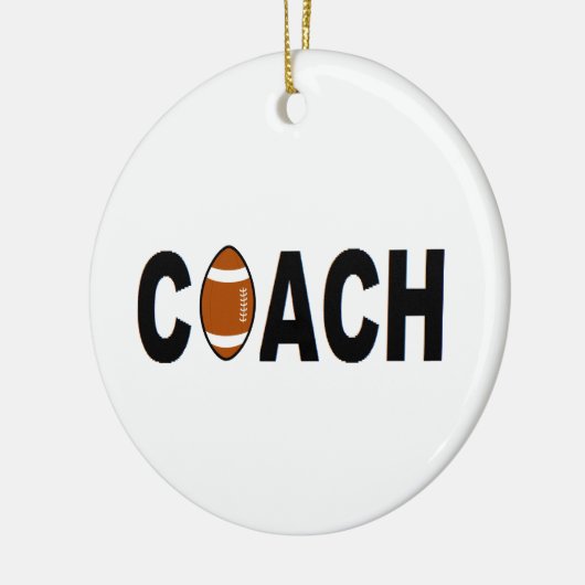 Football coach op maat keramisch ornament (Links)
