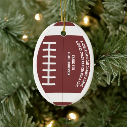 Football Coach Ornament Christmas Thank You Team (Boom)