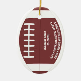 Football Coach Ornament Christmas Thank You Team