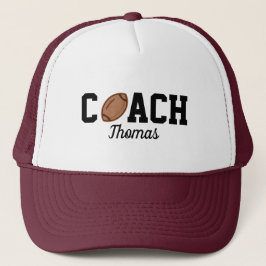Football Coach Player Ball Design Typografie Name Trucker Pet
