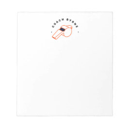 Football Coach Referee Whistle Notitieblok