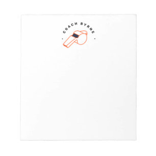 Football Coach Referee Whistle Notitieblok