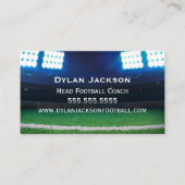 Football Coach Sportstadion Foto Visitekaartje (Voorkant)