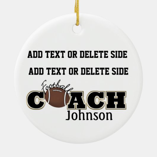 Football Coach - SRF Keramisch Ornament (Achterkant)