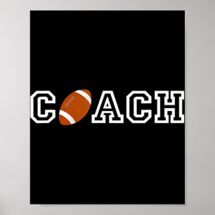 Football Coach T Apprecied Cadeau voor touringcars Poster
