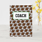 Football COACH Thankyou Team Sportspelers Kaart (Gele Bloem)