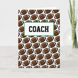 Football COACH Thankyou Team Sportspelers Kaart