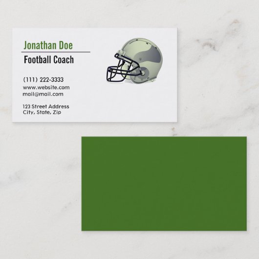 Football Coach Visitekaartje (Voorkant / Achterkant)