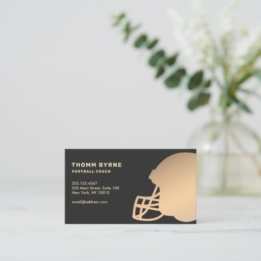 Football Coach Visitekaartje (Staand voorkant)