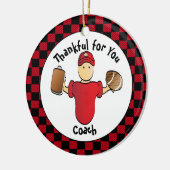 Football Coach-waardering Aangepaste naam Cadeauid Keramisch Ornament (Links)
