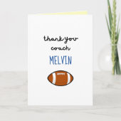 Football Coach Waardering Kaart, dank u kaart (Voorkant)