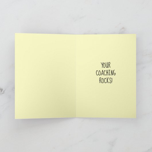 Football Coach Waardering Kaart, dank u kaart (Binnen)