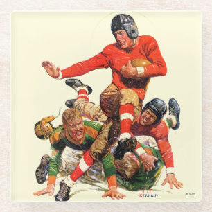 Football College Glazen Onderzetter