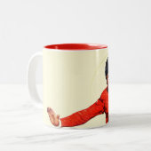 Football College Tweekleurige Koffiemok (Voorkant links)