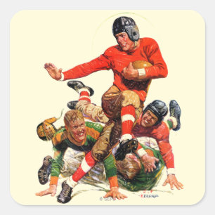 Football College Vierkante Sticker