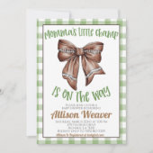 Football Coquette Baby shower Uitnodiging (Voorkant)