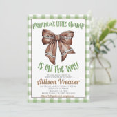 Football Coquette Baby shower Uitnodiging (Staand voorkant)