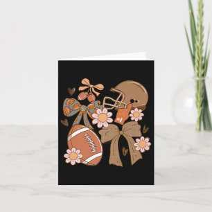 Football Coquette Bow Schattige Flowers and Bows G Kaart