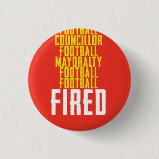 Football Councillor Mayoralty Football Footb FIRED Ronde Button 3,2 Cm
