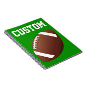 Football Custom Player of Team Name Sports Notitieboek (Rechterzijde)
