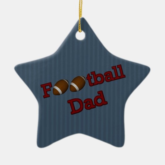 Football Dad Cute  Ornament (Voorkant)