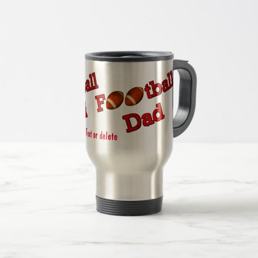 Football Dad Cute Personalized Reisbeker (Voorkant rechts)