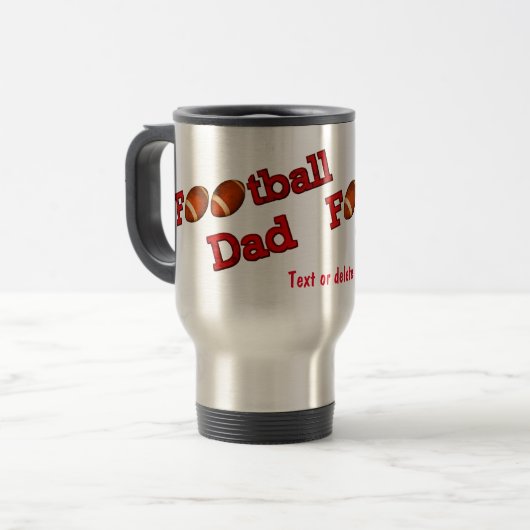Football Dad Cute Personalized Reisbeker (Voorkant links)