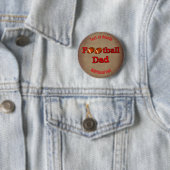 Football Dad Cute Personalized Ronde Button 5,7 Cm (In situ)