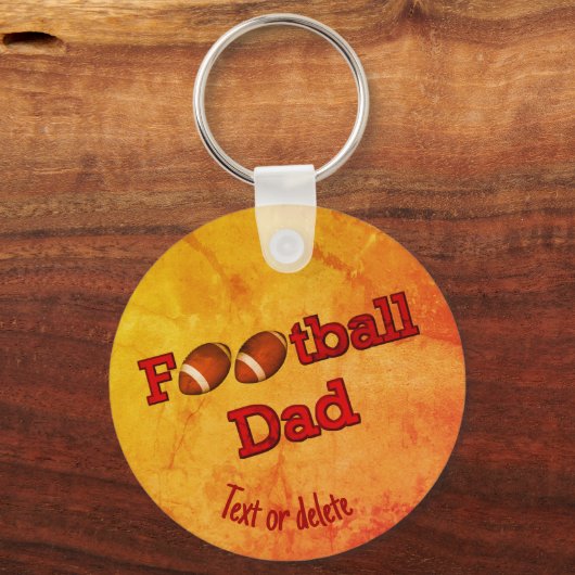 Football Dad Cute Personalized Sleutelhanger (Achterkant)