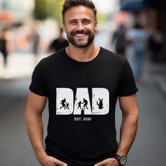 Football DAD en kind EST. Aangepast cadeau T-shirt
