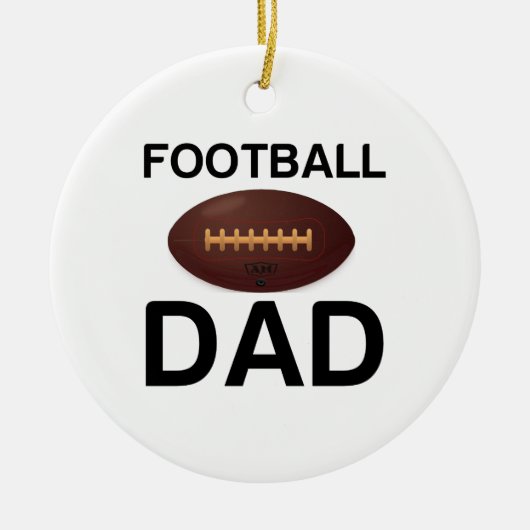 FOOTBALL DAD KERAMISCH ORNAMENT (Voorkant)
