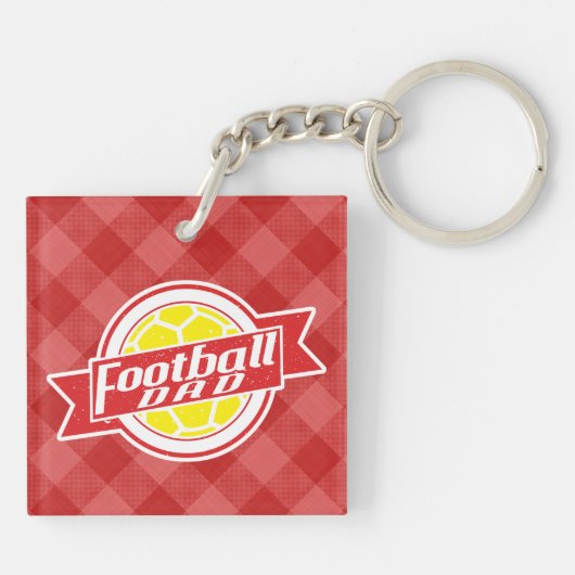 Football Dad Keyring Sleutelhanger (Achterkant)