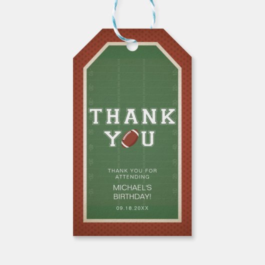 Football dank u cadeaulabel (Achterkant)