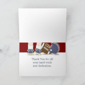 Football Dank u kaart Sjabloon (Binnen)