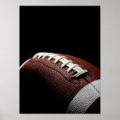 Football Dark Dramatic Laces Close Up Poster (Voorkant)