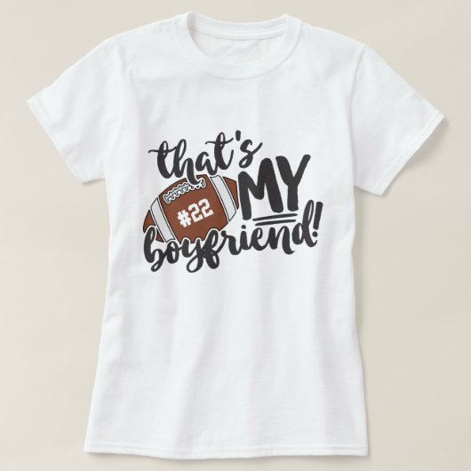 Football dat is mijn vriend nummer speldag T-Shi T-shirt (Design voorkant)