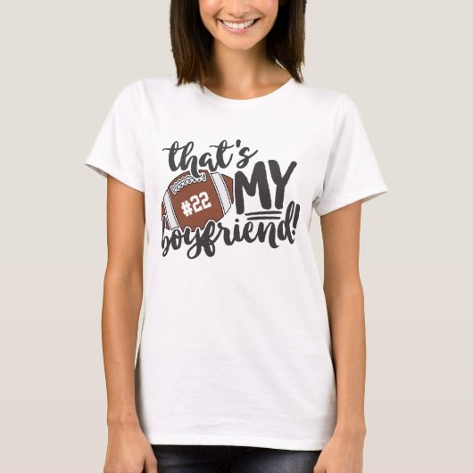 Football dat is mijn vriend nummer speldag T-Shi T-shirt (Voorkant)