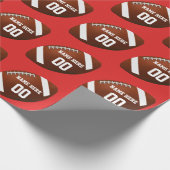 Football dat Papier verpakt Uw KLEUREN, NAAM, NUMM (Hoek)