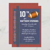 Football Denim Bricks Rustieke Sport Verjaardagsfe Kaart (Voorkant / Achterkant)