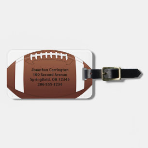 Football Design Bagagelabels