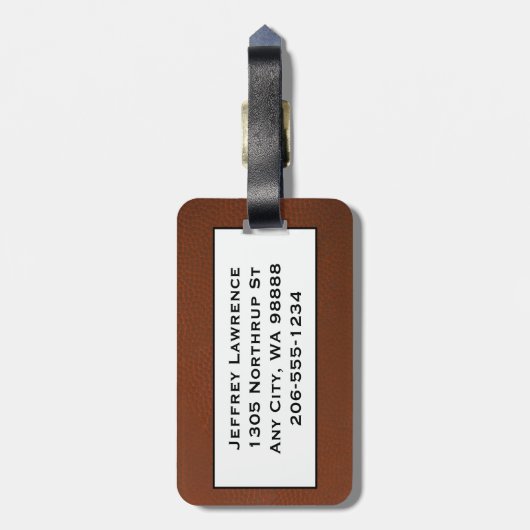 Football Design Bagagelabels (Achterkant verticaal)
