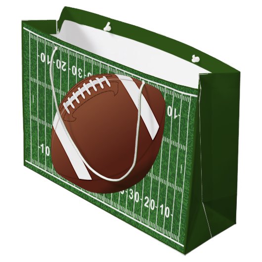 Football Design Cadeau Large Cadeautasje (Achterkant Gekanteld)