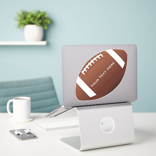 Football Design Contour Sticker (Laptop op bureau)