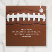 Football Design Favor Kaart Bedankjes Labels (Achterkant)