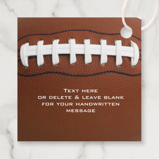 Football Design Favor Kaart Bedankjes Labels (Achterkant)