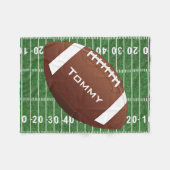 Football Design Fleece Blanket Deken (Voorkant (Horizontaal))