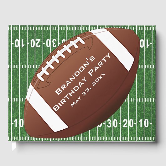 Football Design Guest Book Gastenboek (Voorkant)