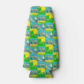 Football Design met spelers en fans Voetbal thema Flesjeskoeler (Voorkant)