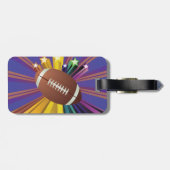 Football Design met Sterren Levendige Sport Fan Ar Bagagelabel (Achterkant horizontaal)